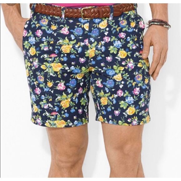 Polo Ralph Lauren Floral Print
Linen Cotton Chino Shorts Size 36/ 9”/ pristine - Picture 1 of 5